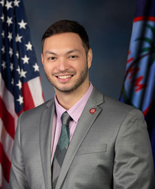 Official portrait of Michael F. Q. San Nicolas